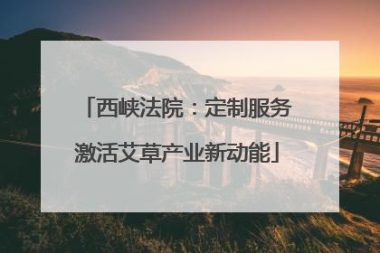 西峡法院：定制服务激活艾草产业新动能